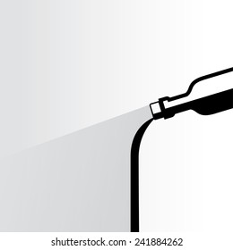 wine pour on white background, flat and shadow theme
