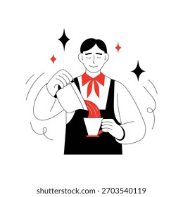 Vino que vierte la ilustración plana EPS 10 Archivo 