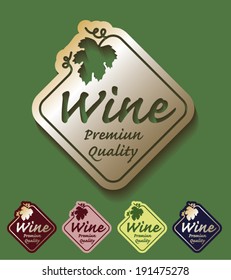 Wine premium quality golden set colours