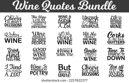Wine Quotes Bundle, Wine cut files Bundle of SVG eps Files for Cutting Machines Cameo Cricut, SVG bundle,