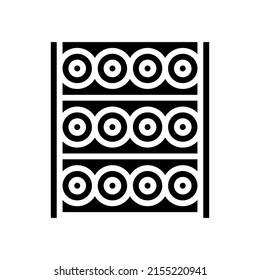 wine rack glyph icon vector. wine rack sign. isolated contour symbol black illustration