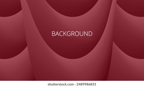 Fondo abstracto rojo vino con textura 3d, líneas onduladas y transición de degradado, forma dinámica	