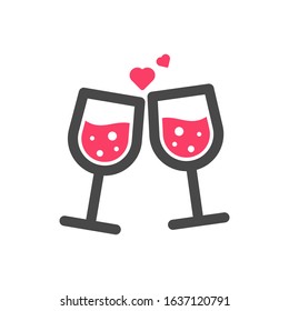 wine red icon valentines day