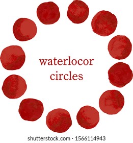 wine red water color circles abstract