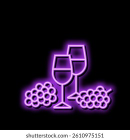 wine red white neon light sign vector. wine red white illustration