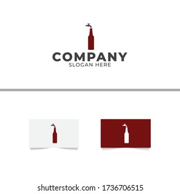 Wine Refill Logo Design Vector Template
