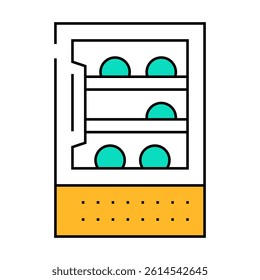 wine refrigerator line icon vector. wine refrigerator sign. isolated symbol illustration