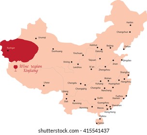 wine region of xinjiang in China
