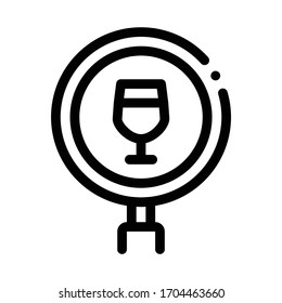 vector de icono de investigación vitivinícola. signo de investigación del vino. ilustración de símbolo de contorno aislado