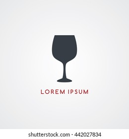 wine restaurant theme icon sign logotype theme vector art illustration