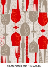 wine  retro  - seamless pattern