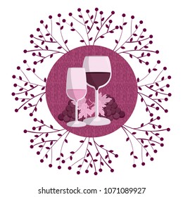 Wine round symbol