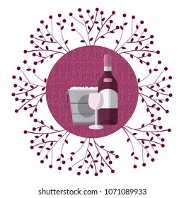 Wine round symbol