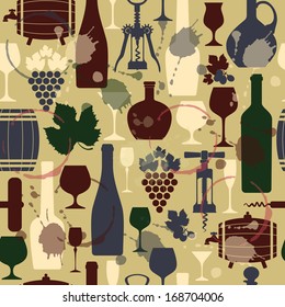 Wine seamless background.