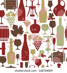 Wine seamless background.