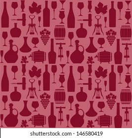 Wine seamless pattern.