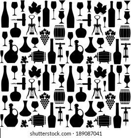 Wine seamless pattern
