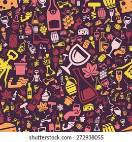 wine seamless pattern