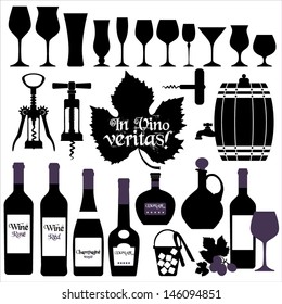 Wine set background