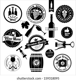 Wine set background.