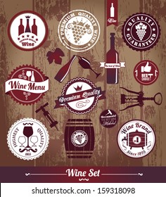 Wine set background.