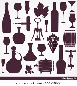 Wine set background. design element.