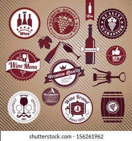 Wine set design element.