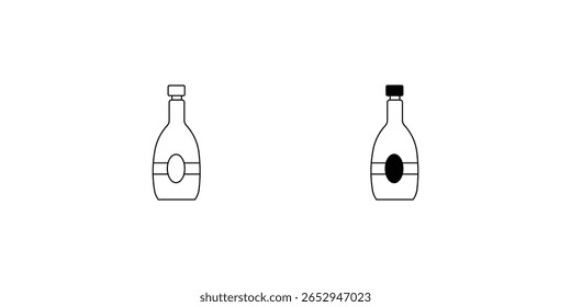 wine set icon with white background vector stock illustration