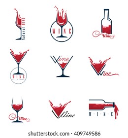 Wine set logos