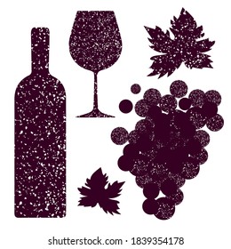 conjunto de vinos de estilo moderno, ilustración vectorial