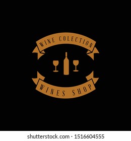 Wine Shop Badges Logo Vintage
