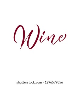 Wine shop, boutique logo. Lettering wine