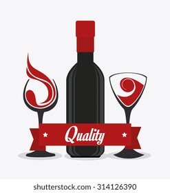 Wine shop design, vector illustration eps 10.