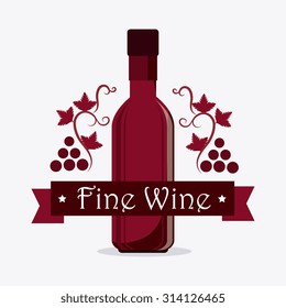 Wine shop design, vector illustration eps 10.