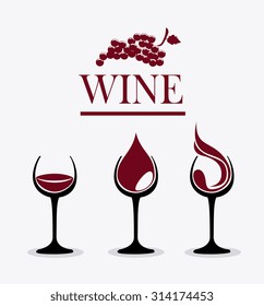 Wine shop design, vector illustration eps 10.
