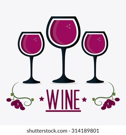 Wine shop design, vector illustration eps 10.