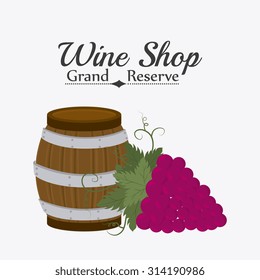 Wine shop design, vector illustration eps 10.