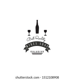 Wine Shop Logo Badges Vintage 