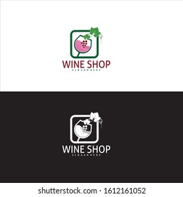 Wine Shop Logo in Vector