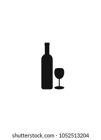 Wine silhouette icon