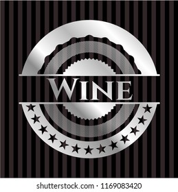 Wine silver badge or emblem