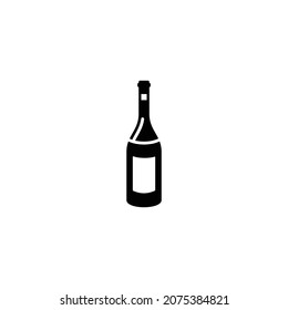 Wine simple flat icon vector illustration