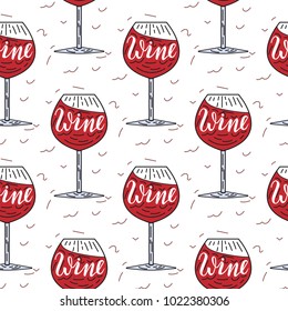 Wine Simple Illustration. Vector illustration of the wineglass.