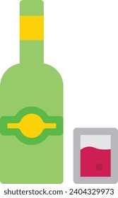 Wine single vector line icon