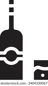 Wine single vector line icon