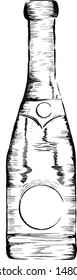 wine sketch vector illustration. Concept for prnt, logo, icon, web design 