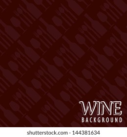 wine skin over brown background vector illustration