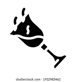 wine smell glyph icon vector. wine smell sign. isolated contour symbol black illustration