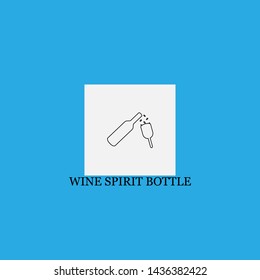 wine spirit bottle icon sign signifier vector