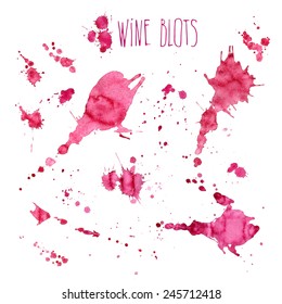 Wine splash and blots concept